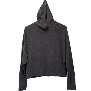 Beyond Yoga lightweight gray-blue dolman sleeve cropped hoodie sz M